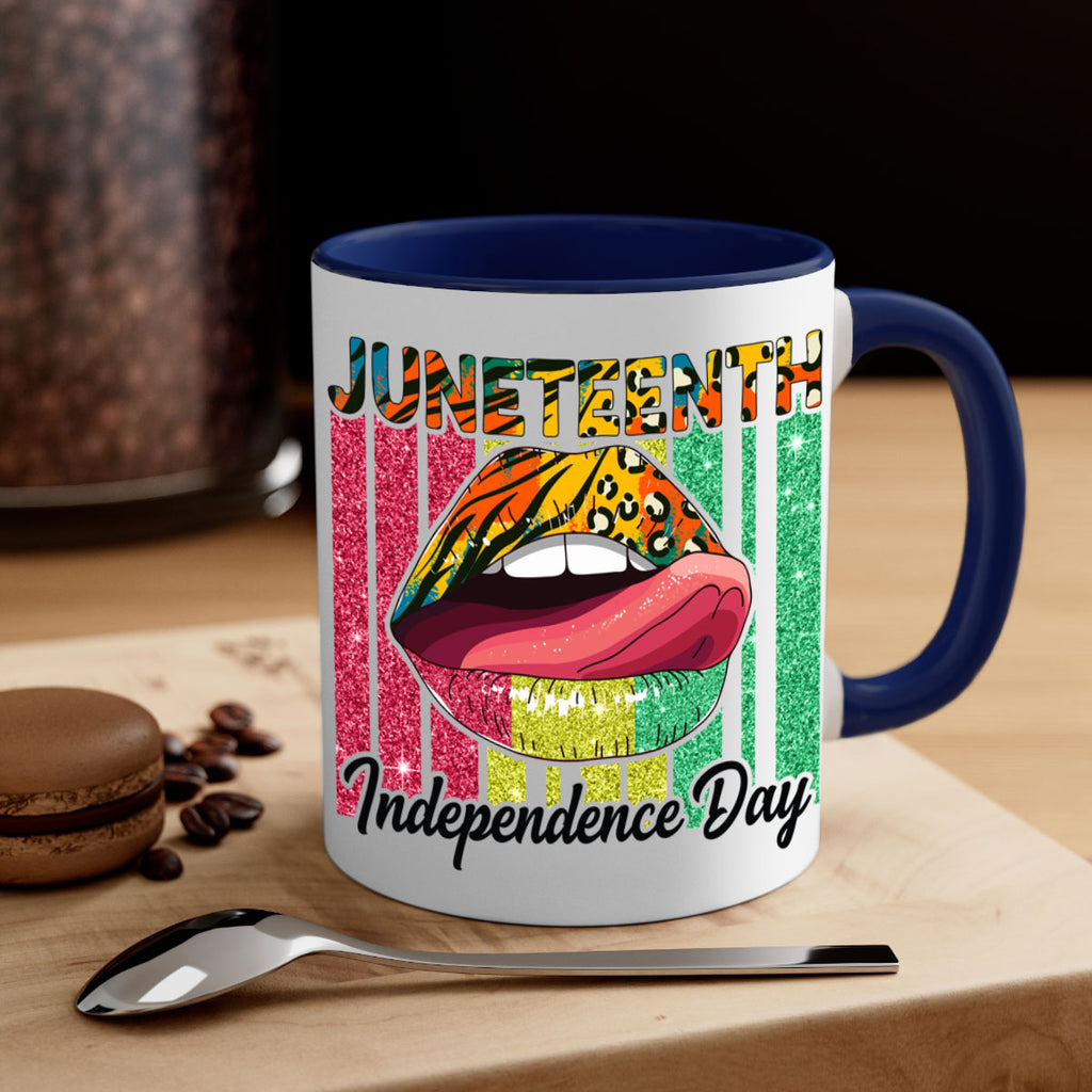 Juneteenth Independence Day Sexy Lip Png 11#- juneteenth-Mug / Coffee Cup