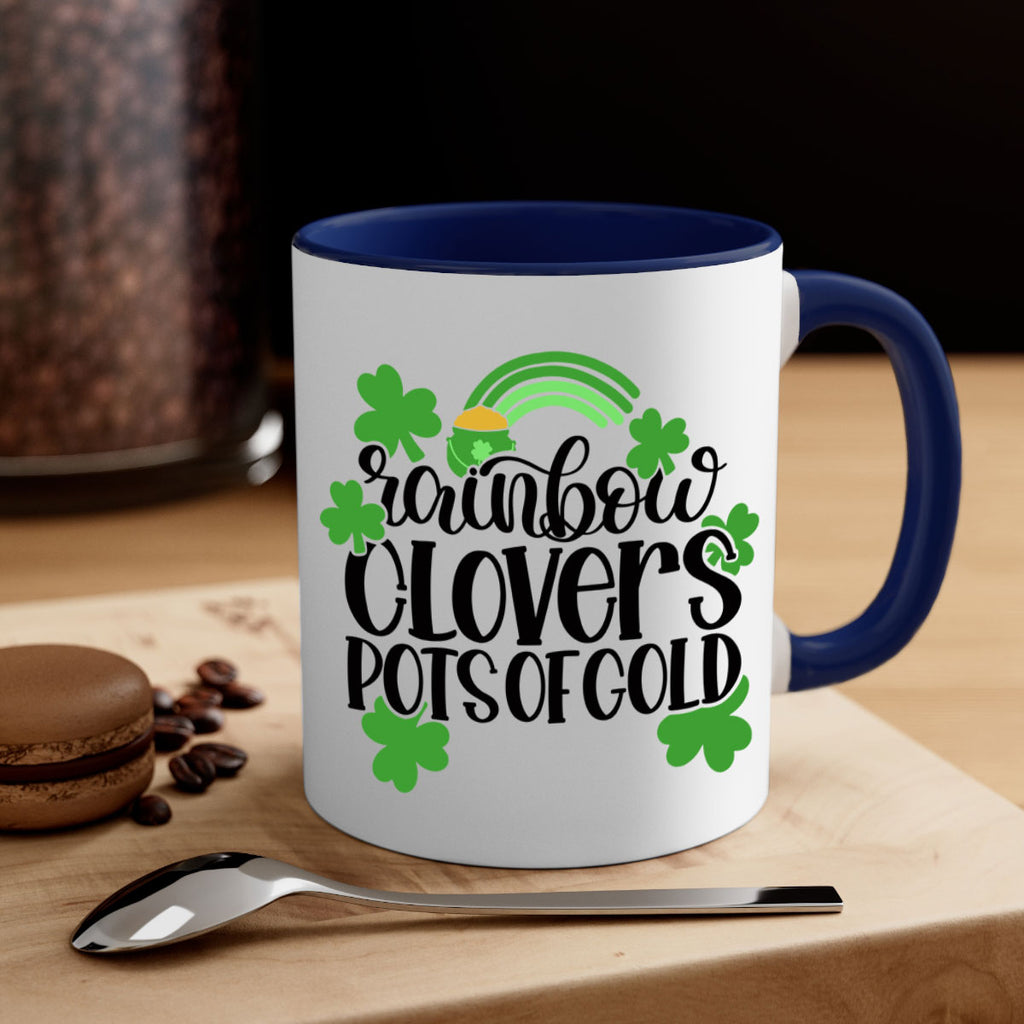 Rainbow Clovers Pots Of Gold Style 35#- St Patricks Day-Mug / Coffee Cup