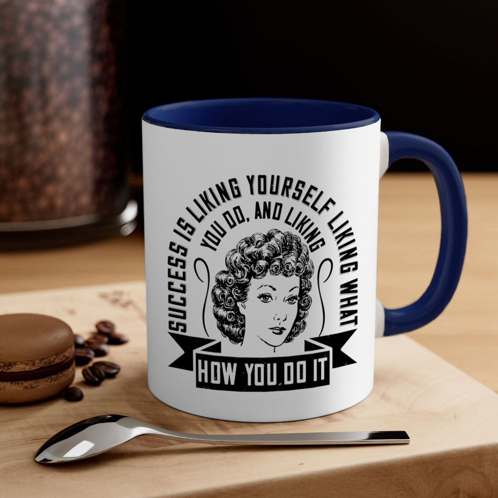 Success is liking yourself liking what you do and liking how you do it Style 16#- Afro - Black-Mug / Coffee Cup