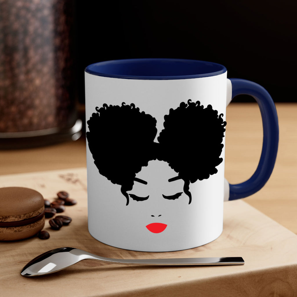black woman red lips 9#- Black women - Girls-Mug / Coffee Cup