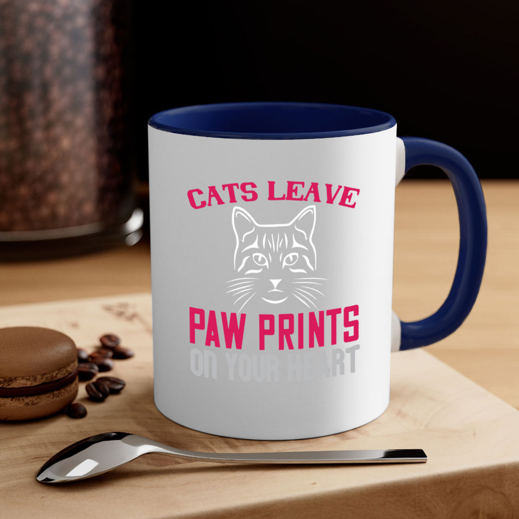cats leave paw prints on your heart Style 39#- cat-Mug / Coffee Cup