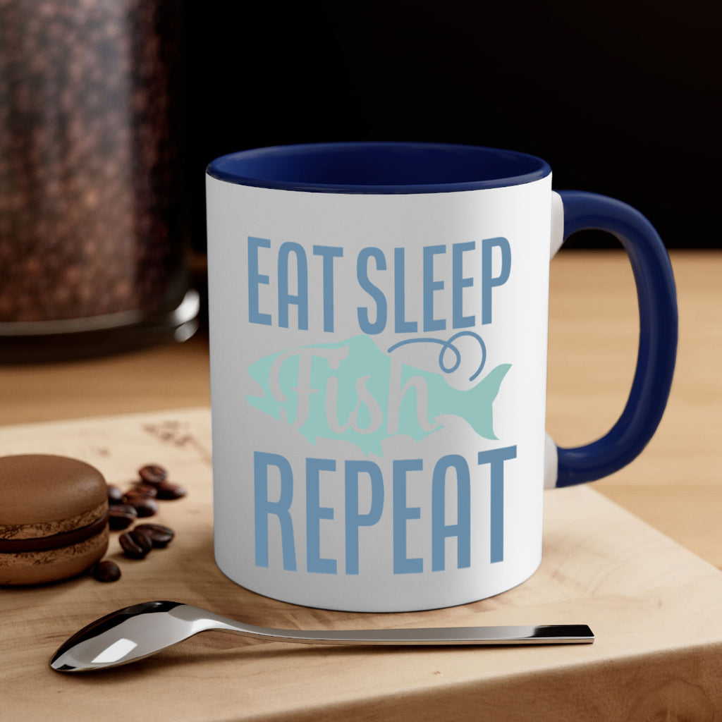 eat sleep fish repeat 222#- fishing-Mug / Coffee Cup