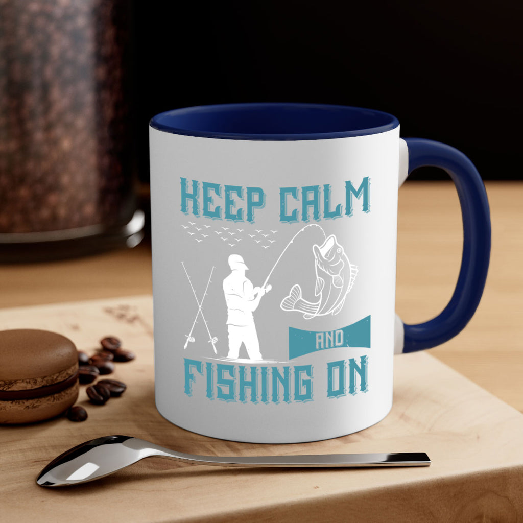 keep calm and fishing on 248#- fishing-Mug / Coffee Cup