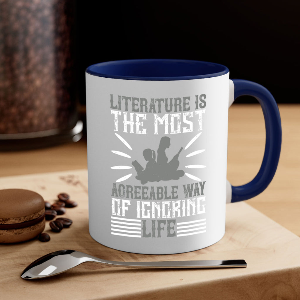 literature is the most agreeable way of ignoring life 61#- Reading - Books-Mug / Coffee Cup