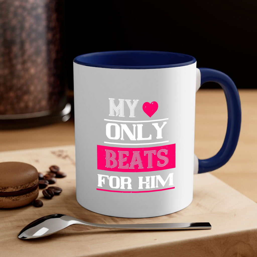 my love only beats for him 35#- valentines day-Mug / Coffee Cup