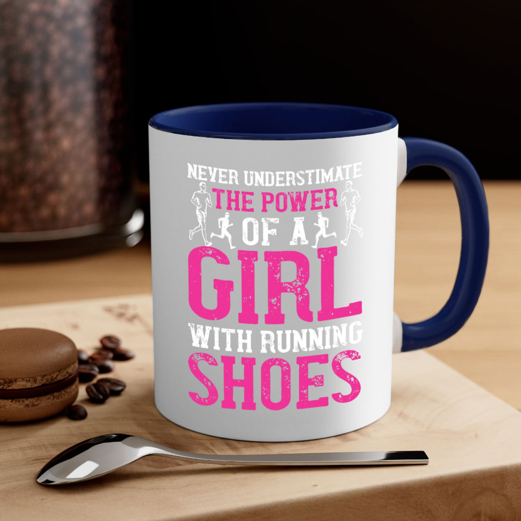 never understimate the power of a girl with running shoes 29#- running-Mug / Coffee Cup
