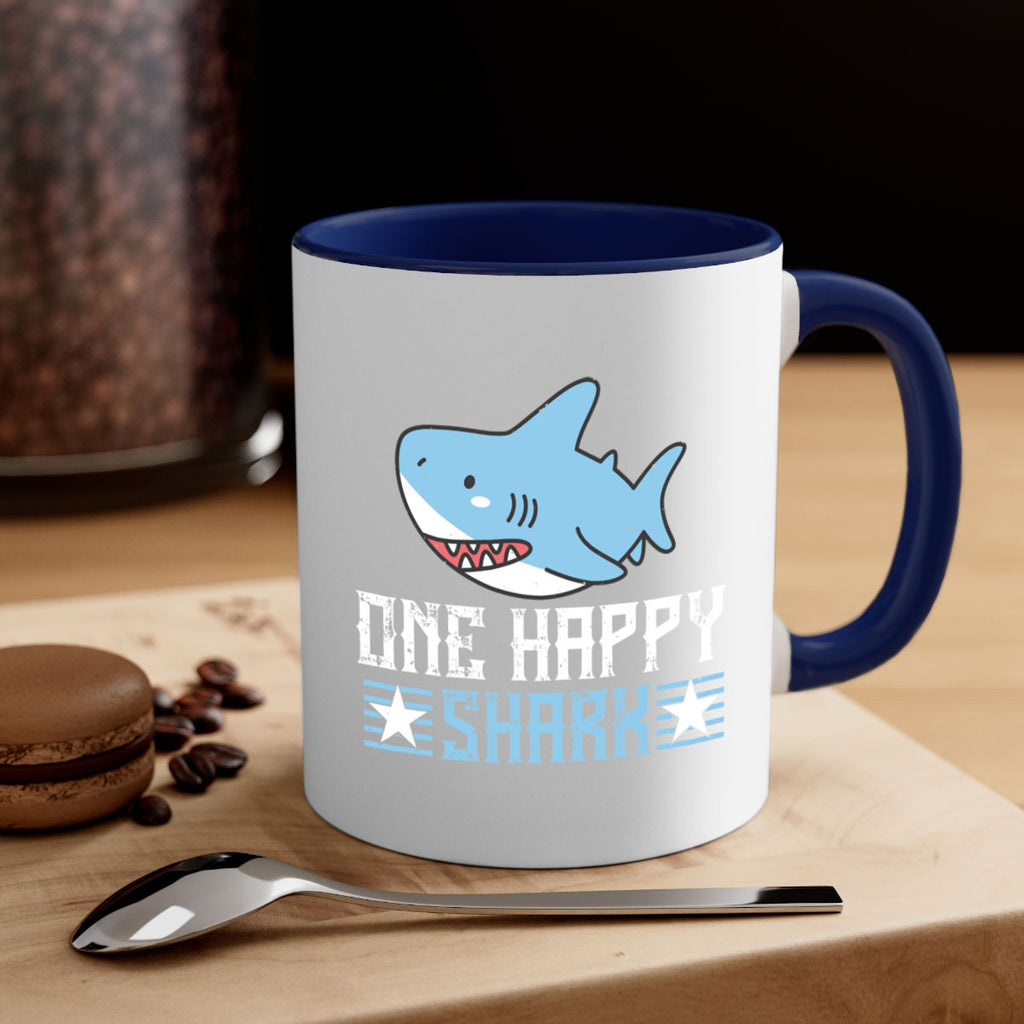 one happy shark Style 50#- Shark-Fish-Mug / Coffee Cup