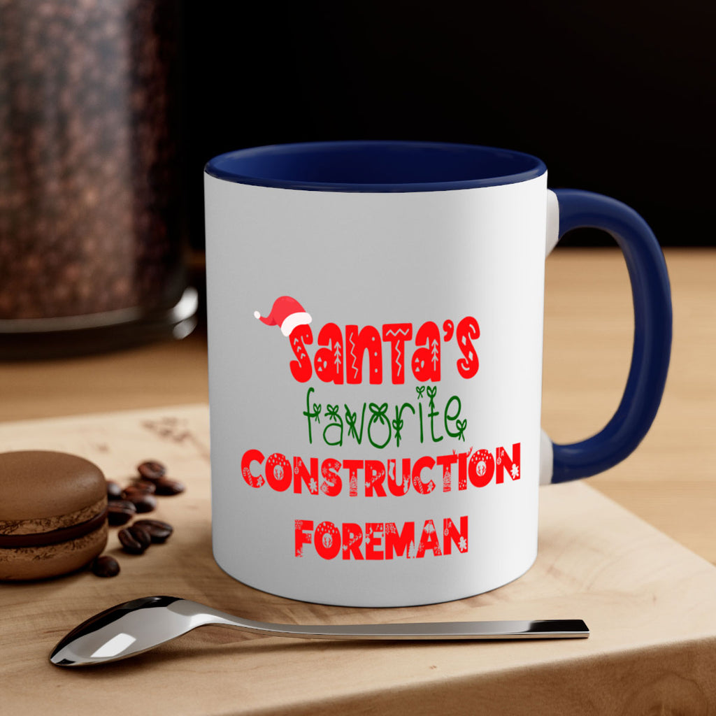 santas favorite construction foreman style 738#- christmas-Mug / Coffee Cup