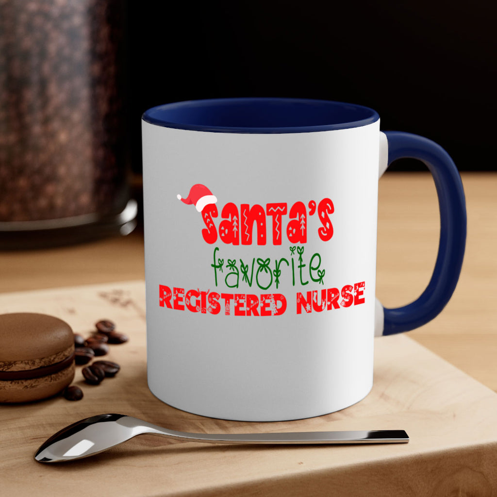 santas favorite registered nurse style 1061#- christmas-Mug / Coffee Cup