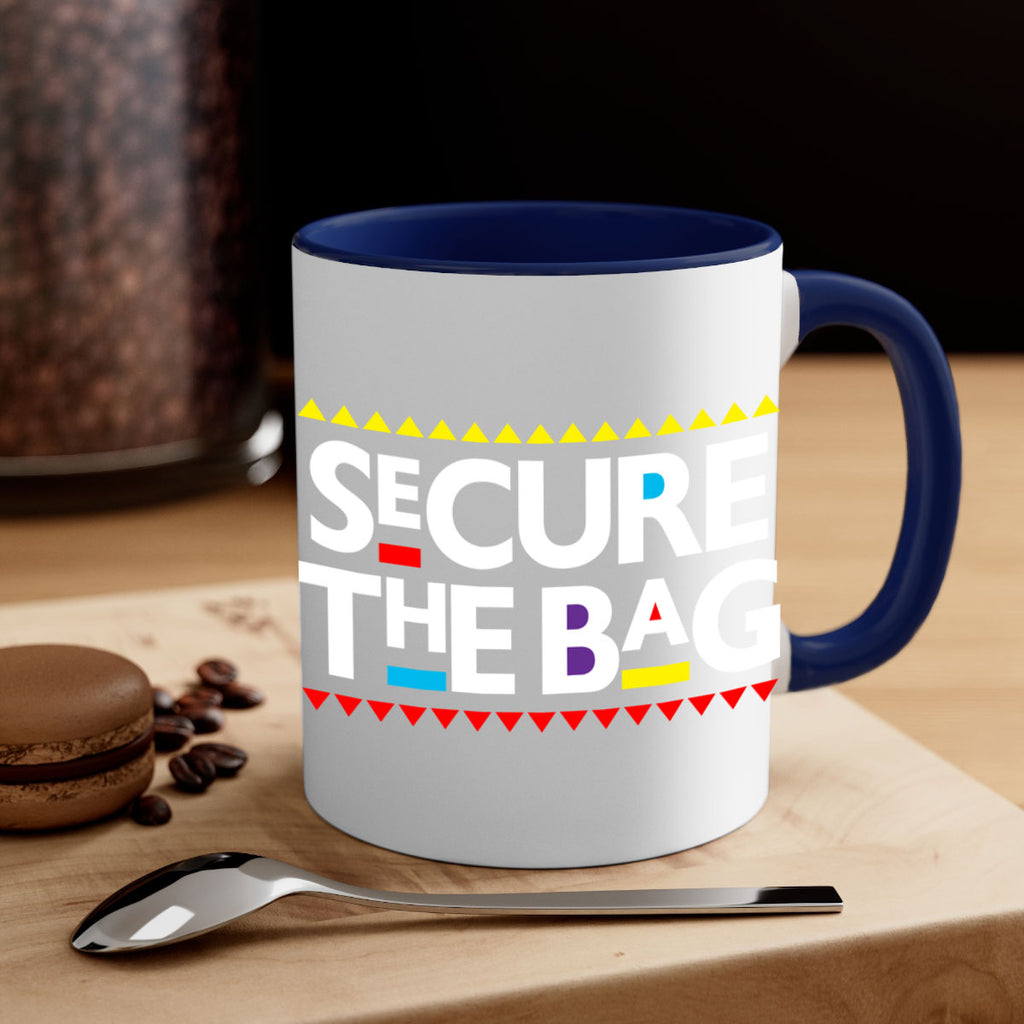 secure the bag 39#- black words - phrases-Mug / Coffee Cup