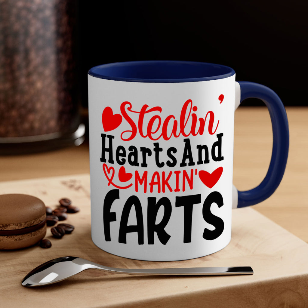 stealin hearts and makin farts 73#- valentines day-Mug / Coffee Cup