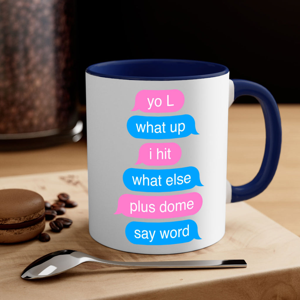 text conversation camron 23#- black words - phrases-Mug / Coffee Cup