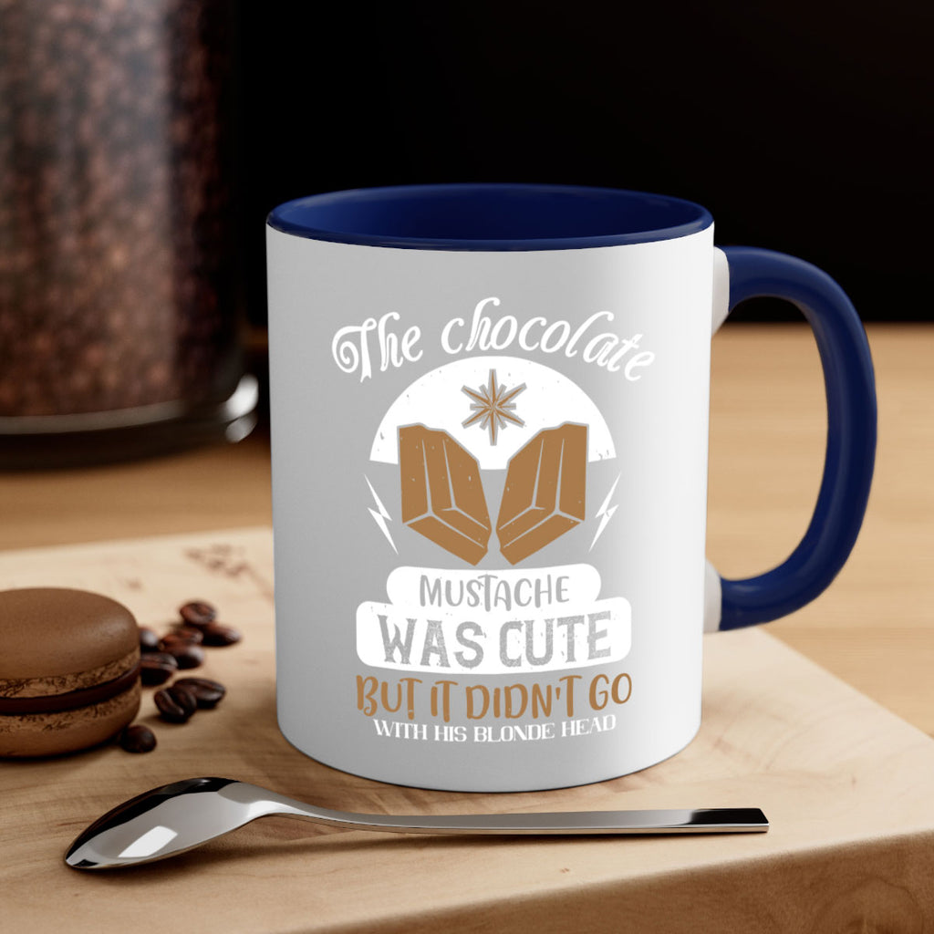 the chocolate mustache was cute but it didn’t go with his blonde head 16#- chocolate-Mug / Coffee Cup