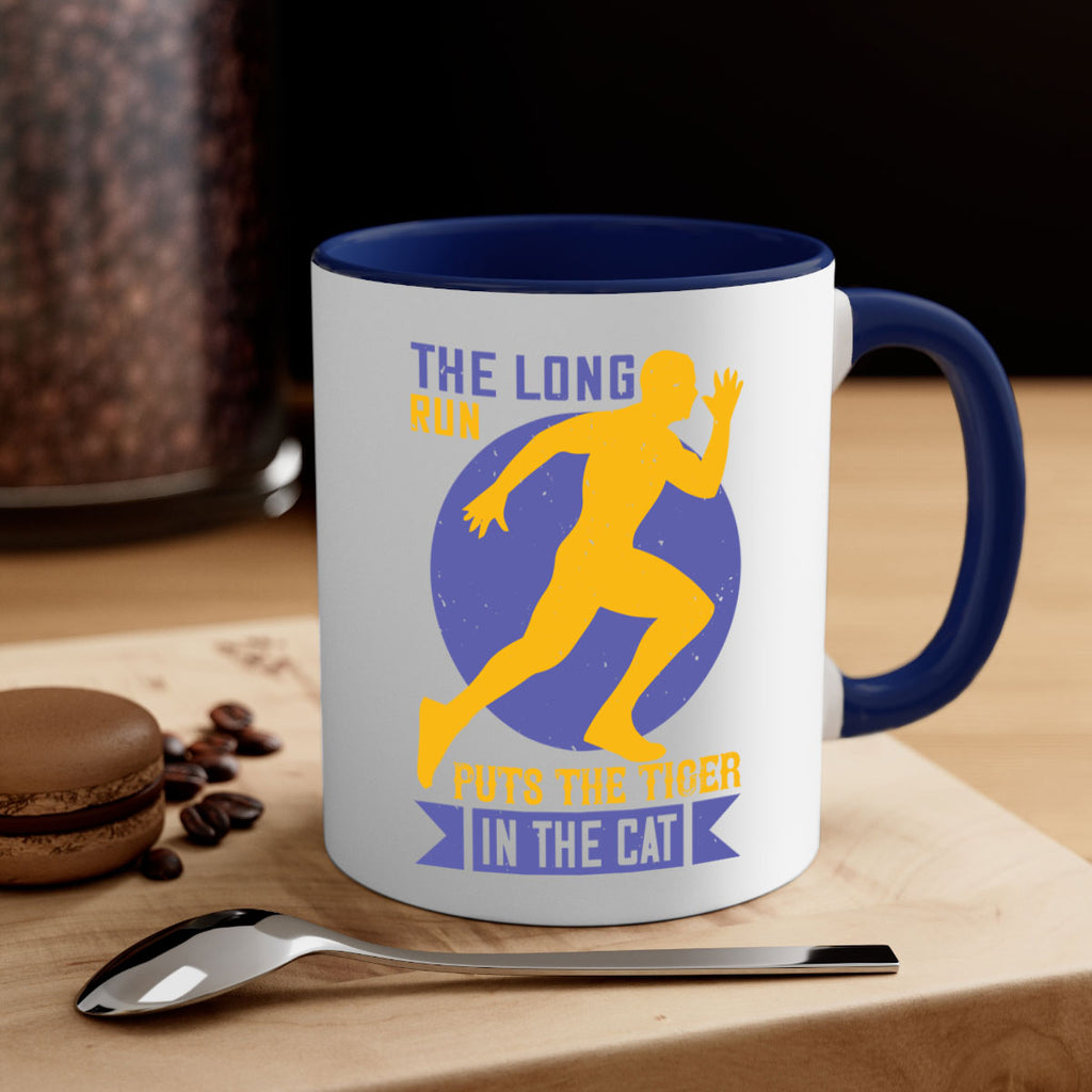 the long run puts the tiger in the cat 15#- running-Mug / Coffee Cup