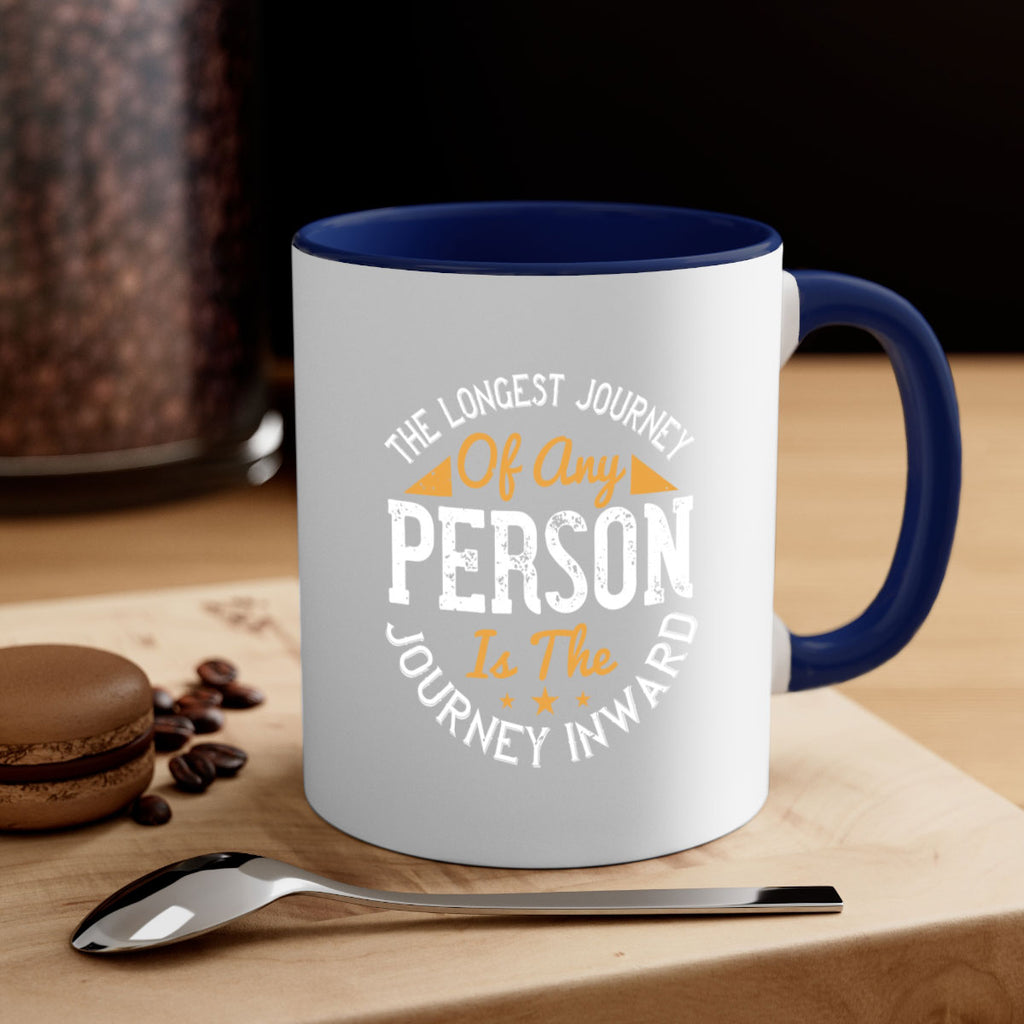 the longest journey of any person is the journey inward 60#- yoga-Mug / Coffee Cup