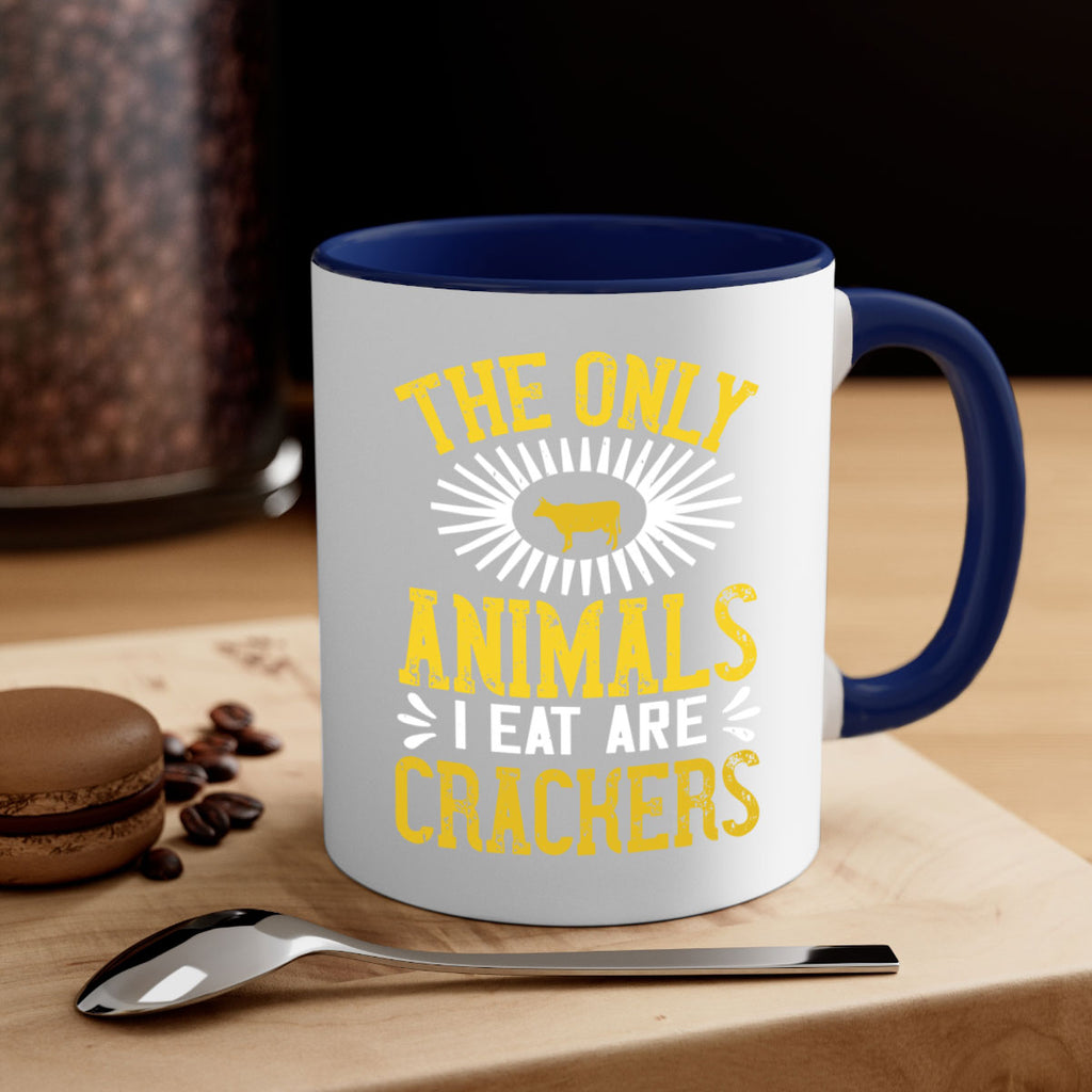 the only animals i eat are crackers 21#- vegan-Mug / Coffee Cup