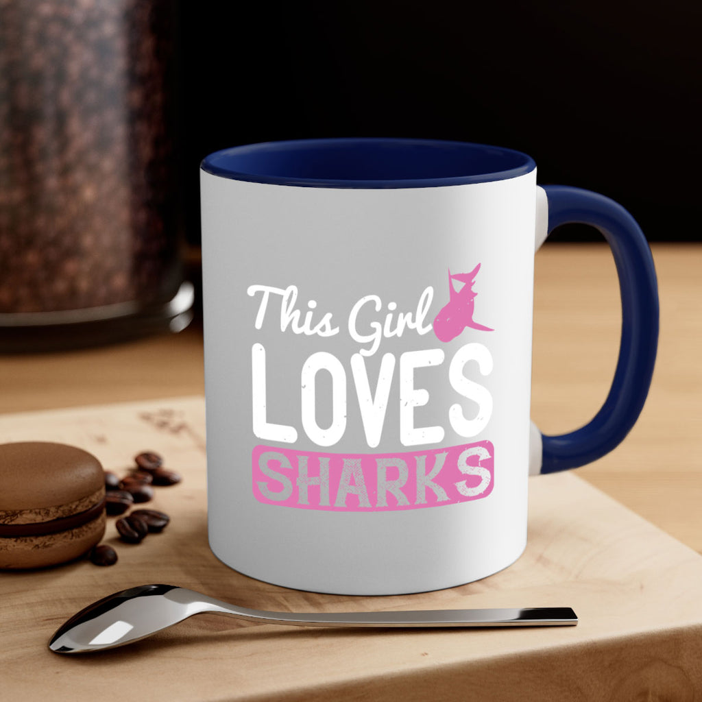 this girl loves sharks Style 12#- Shark-Fish-Mug / Coffee Cup