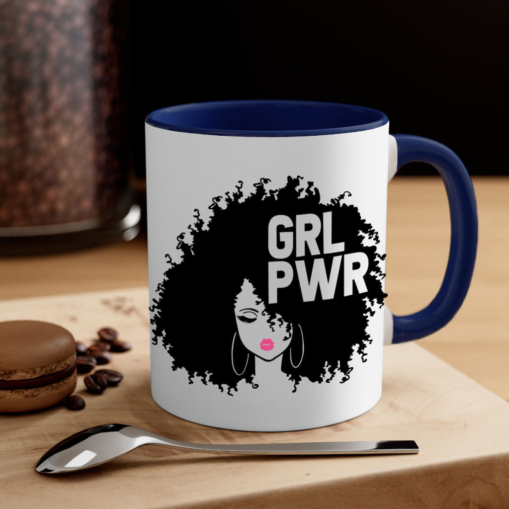 woman face grlpwr 1#- Black women - Girls-Mug / Coffee Cup