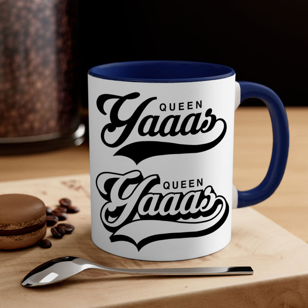yaaas queen script 5#- black words - phrases-Mug / Coffee Cup