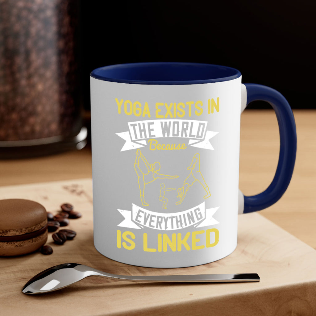 yoga exists in the world because everything is linked 32#- yoga-Mug / Coffee Cup