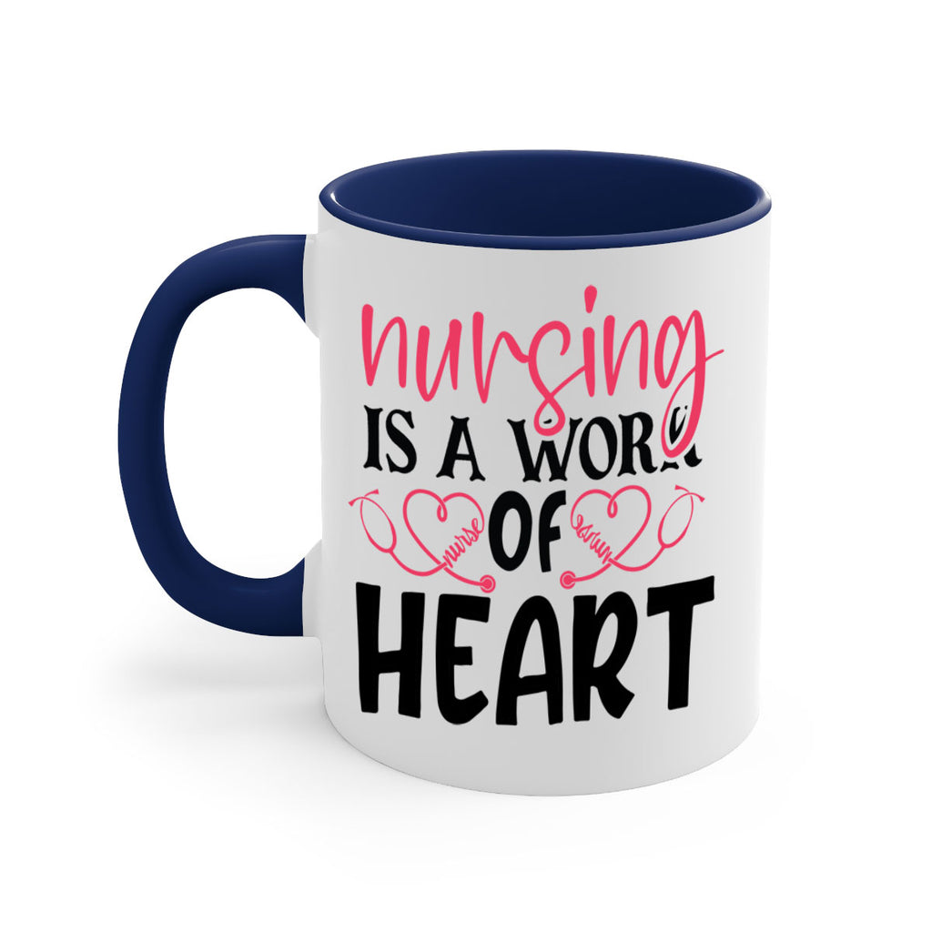 Nursing is a work of heart Style 360#- nurse-Mug / Coffee Cup