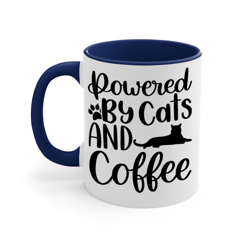 Powered By Cats And Coffee Style 102#- cat-Mug / Coffee Cup