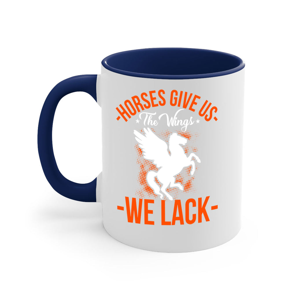 horses give us the wings we lack Style 4#- horse-Mug / Coffee Cup