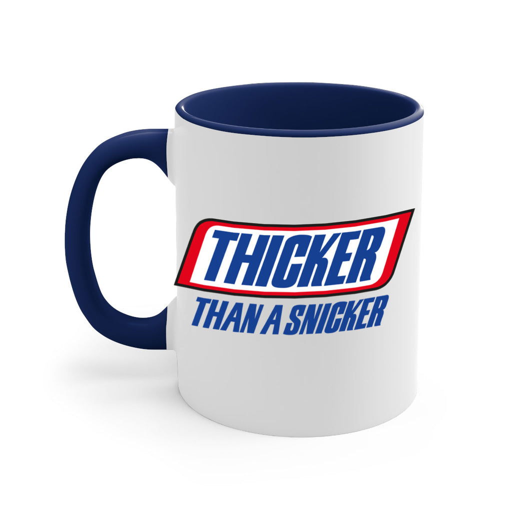 thicker than a snicker 20#- black words - phrases-Mug / Coffee Cup