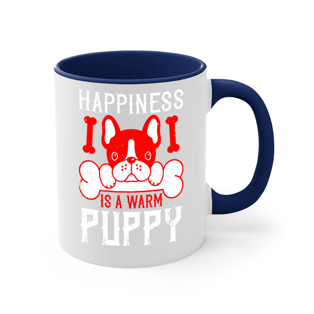 Happiness is a warm puppy Style 203#- Dog-Mug / Coffee Cup