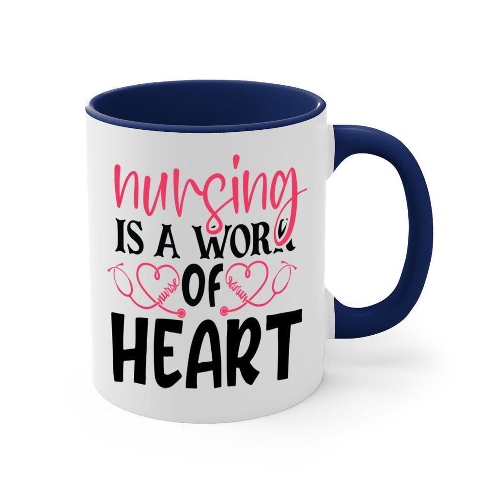 Nursing is a work of heart Style 360#- nurse-Mug / Coffee Cup