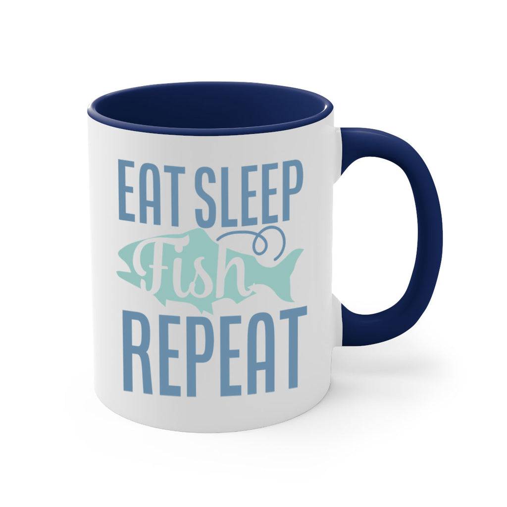 eat sleep fish repeat 222#- fishing-Mug / Coffee Cup