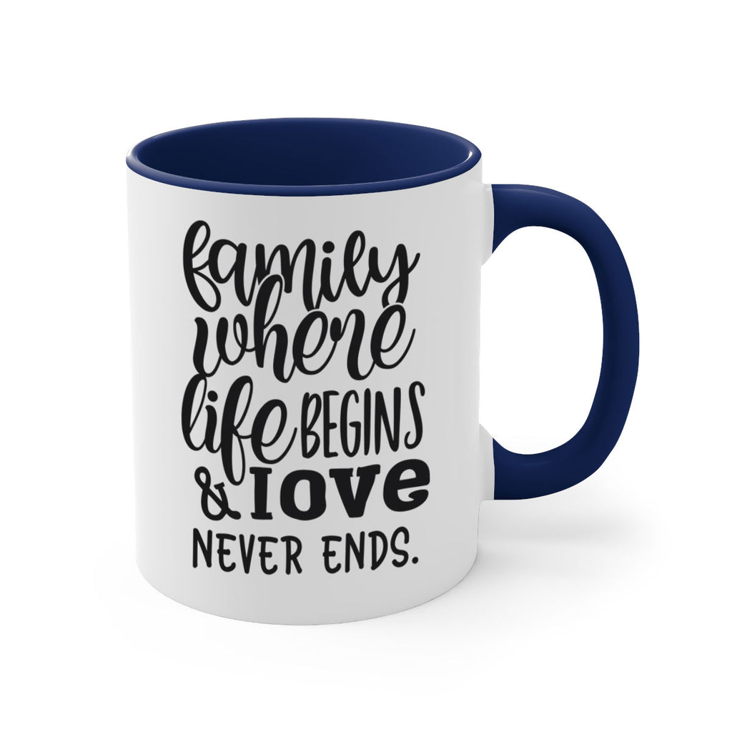 family where life begins love never ends 34#- Family-Mug / Coffee Cup