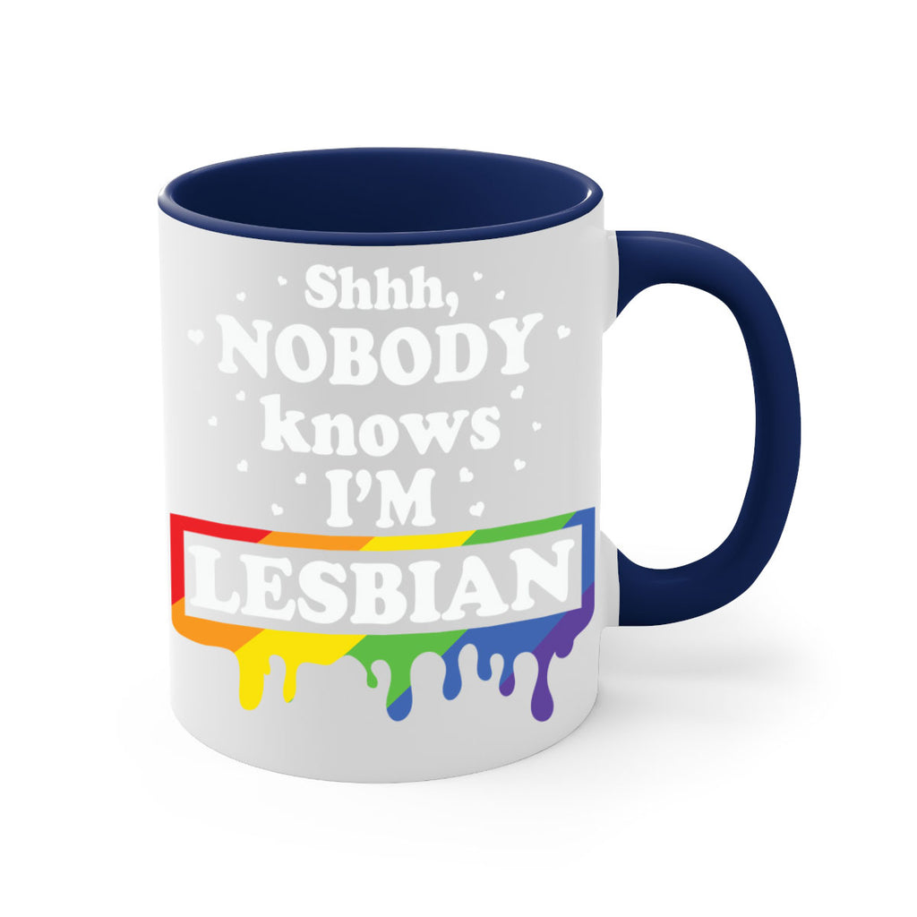 shhh nobody knows im a lgbt 21#- lgbt-Mug / Coffee Cup