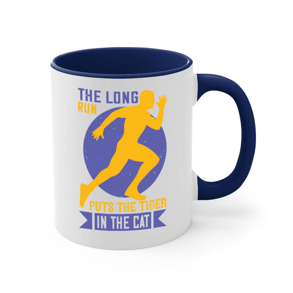 the long run puts the tiger in the cat 15#- running-Mug / Coffee Cup