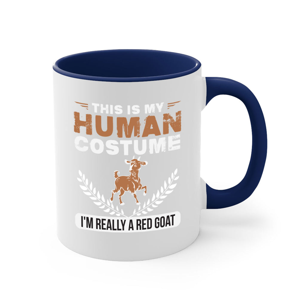 this is my human costume im really a red goat Style 1#- goat-Mug / Coffee Cup