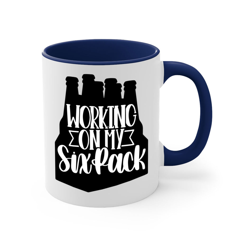 working on my six pack 13#- beer-Mug / Coffee Cup