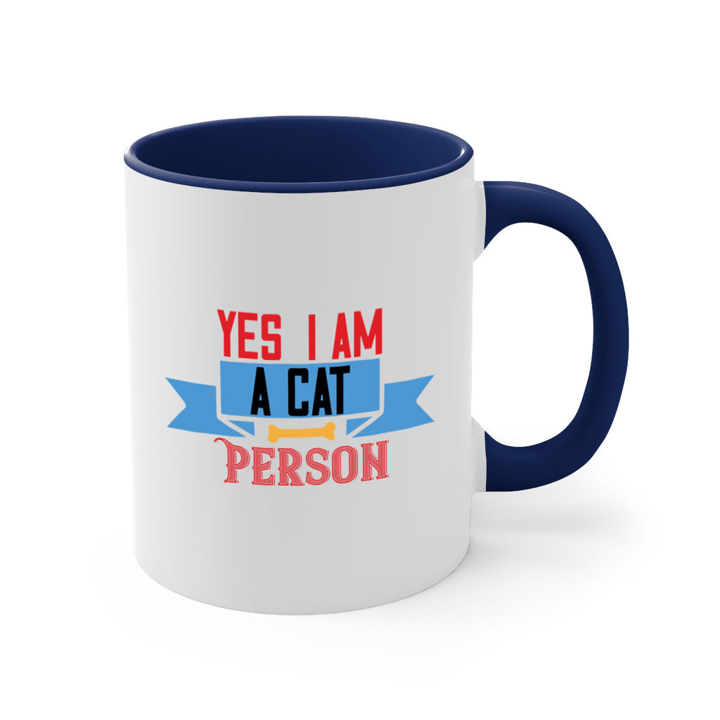 yes i am acat person Style 123#- cat-Mug / Coffee Cup