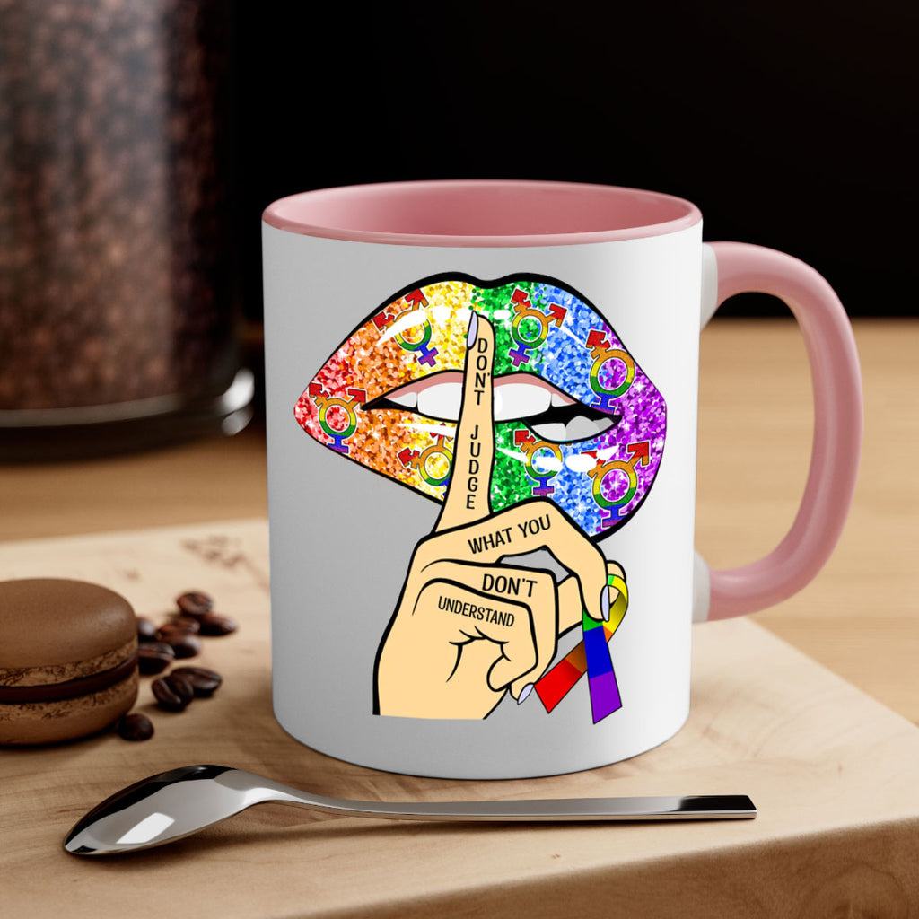 DonT Judge Lgbt Pride Lips  38#- lgbt-Mug / Coffee Cup