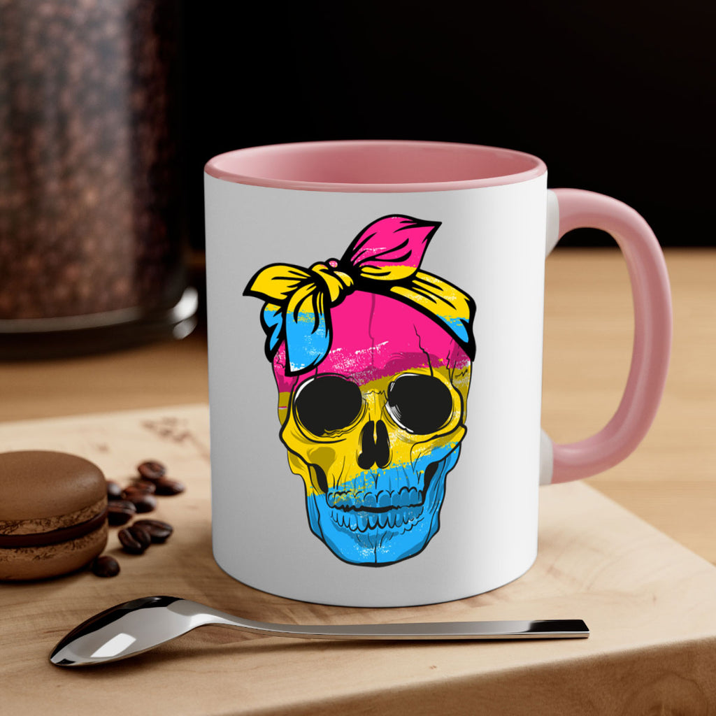Pansexual Lgbtq Skull Gay Pride Png 30#- lgbt-Mug / Coffee Cup