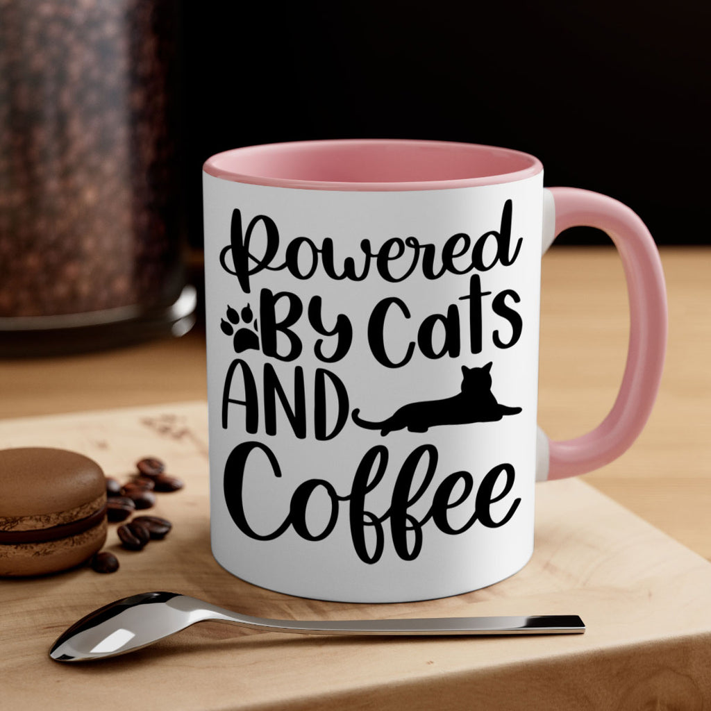 Powered By Cats And Coffee Style 102#- cat-Mug / Coffee Cup