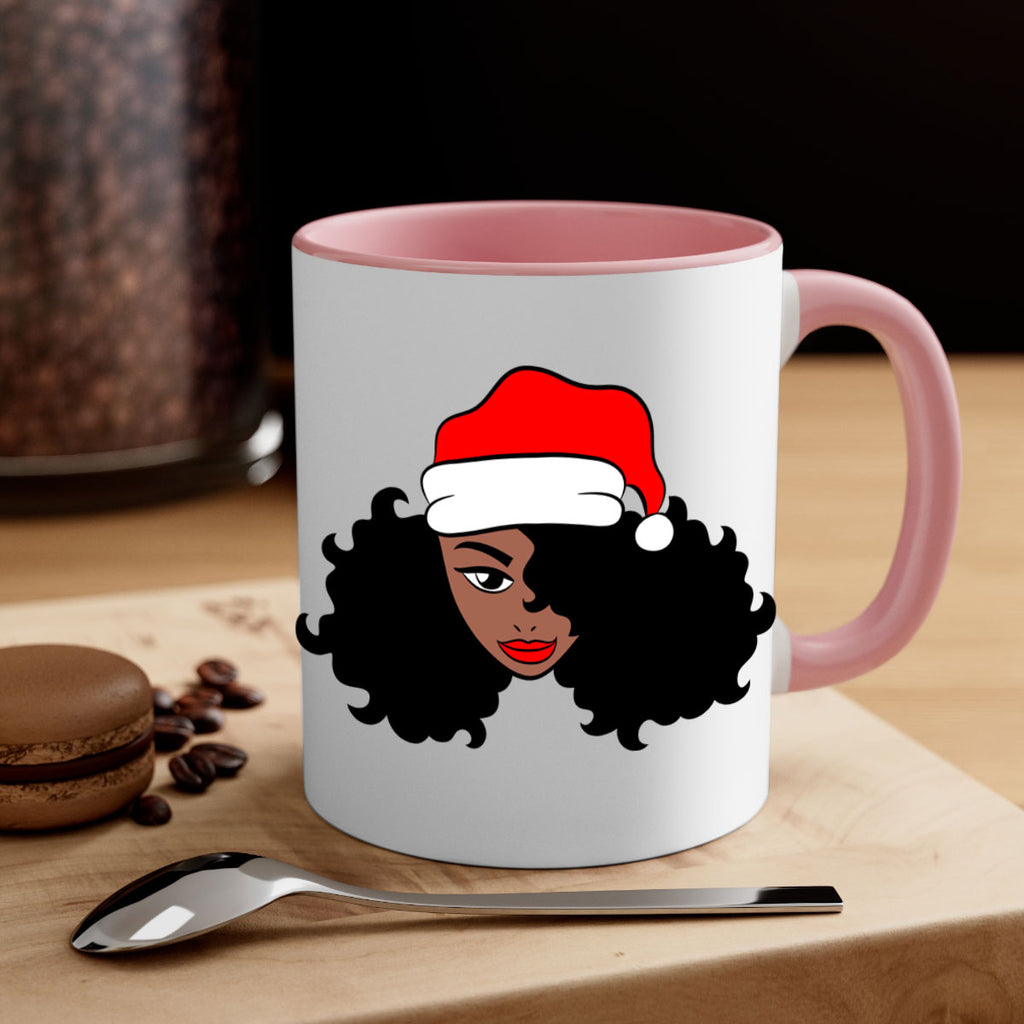 afro santa claus girl 71#- Black women - Girls-Mug / Coffee Cup