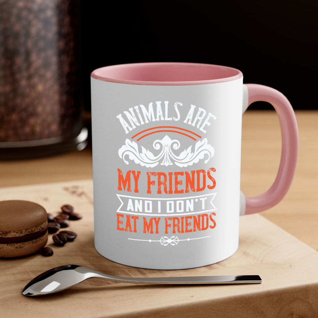 animals are my friends and i dont eat my friends 91#- vegan-Mug / Coffee Cup