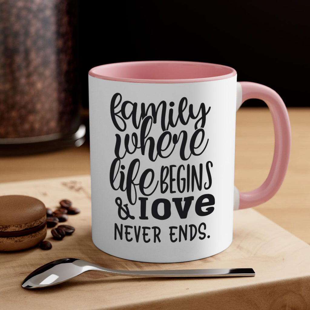 family where life begins love never ends 34#- Family-Mug / Coffee Cup