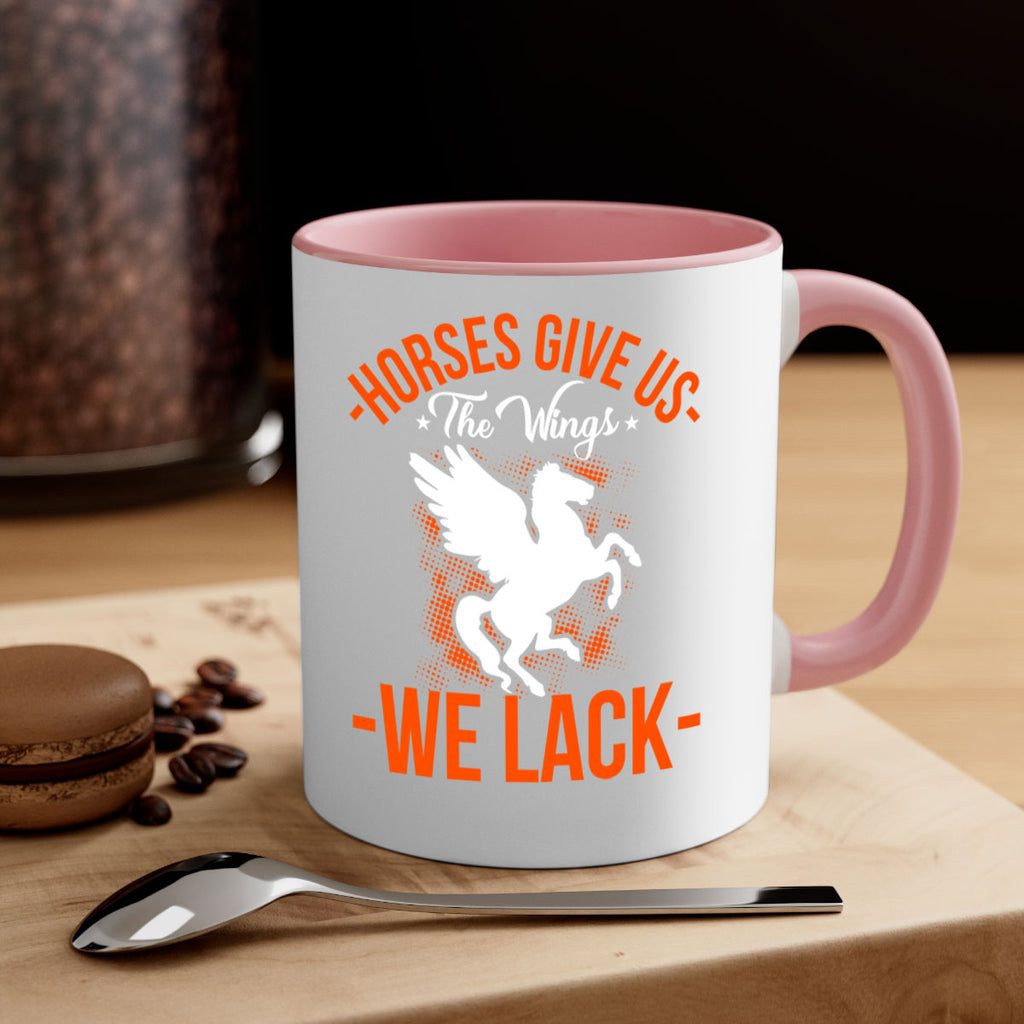 horses give us the wings we lack Style 4#- horse-Mug / Coffee Cup