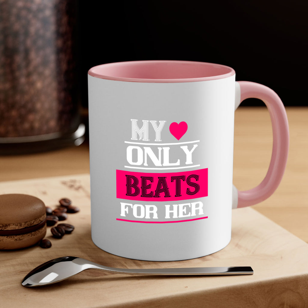 my love only beats for her 36#- valentines day-Mug / Coffee Cup