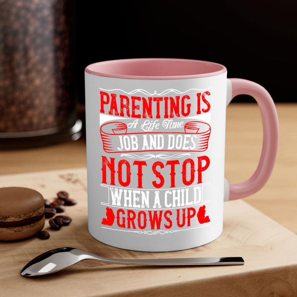 parenting is a life time job and does not stop when a child grows up 29#- parents day-Mug / Coffee Cup