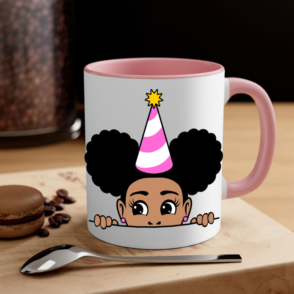 peekaboo afro puffs birthday girl 24#- Black women - Girls-Mug / Coffee Cup