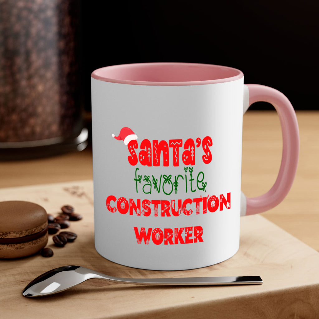 santas favorite construction worker style 739#- christmas-Mug / Coffee Cup