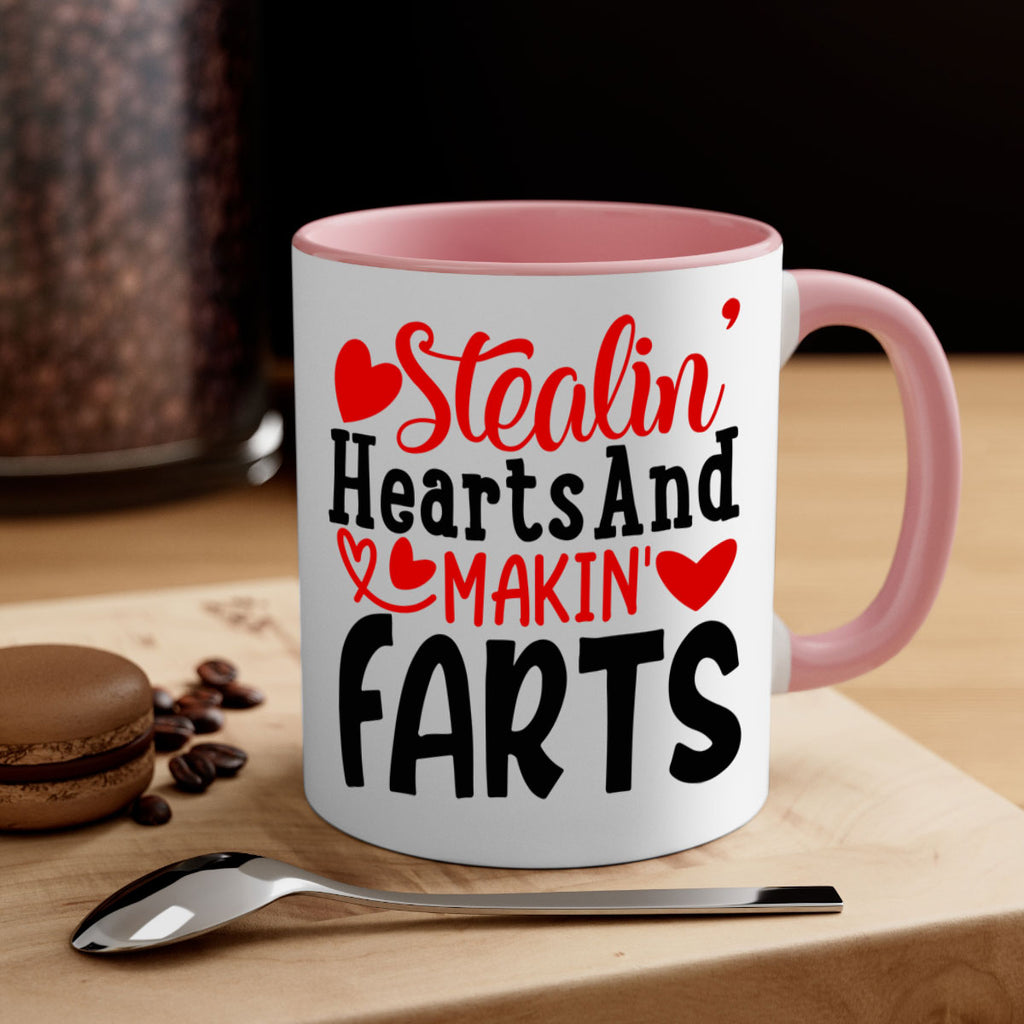 stealin hearts and makin farts 73#- valentines day-Mug / Coffee Cup