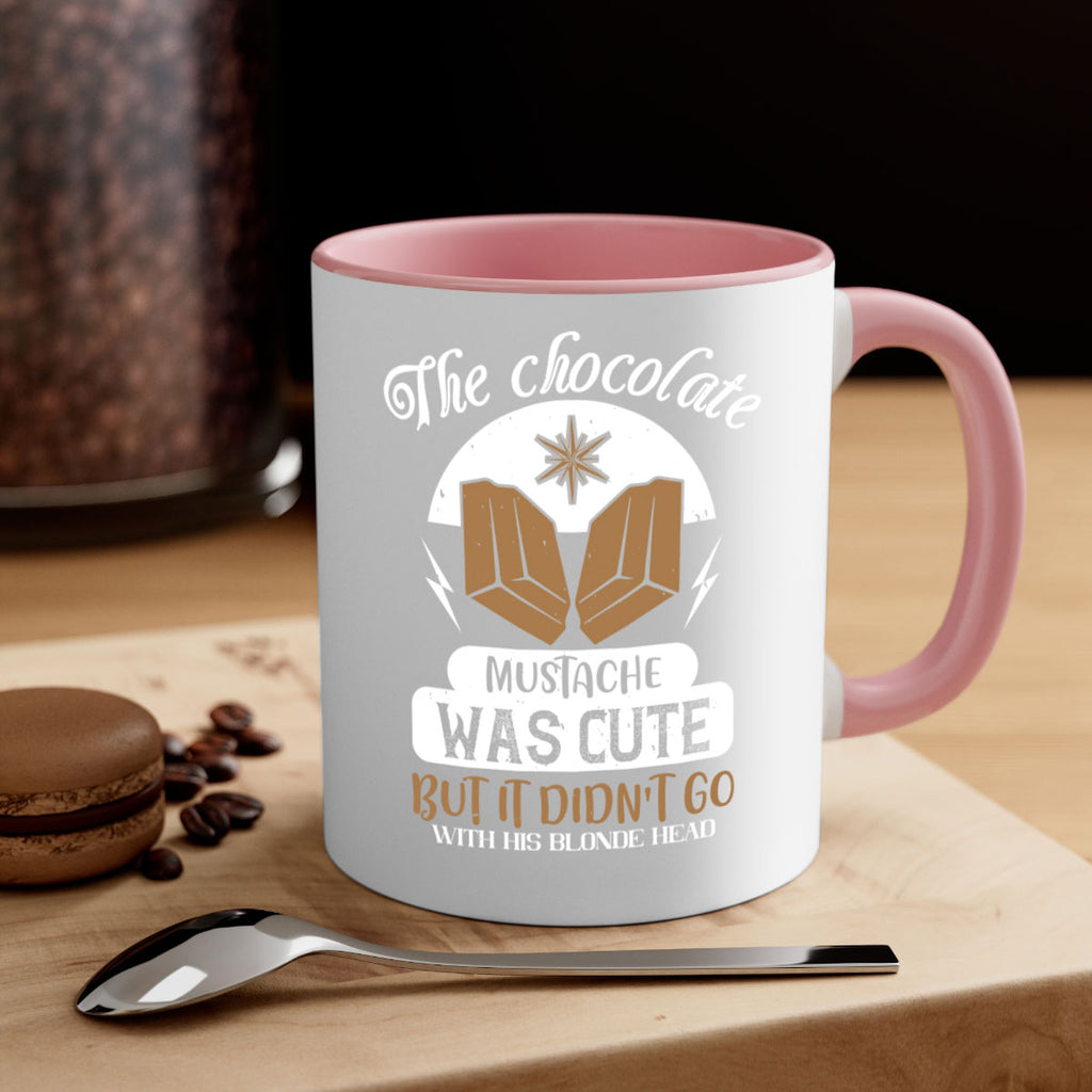 the chocolate mustache was cute but it didn’t go with his blonde head 16#- chocolate-Mug / Coffee Cup